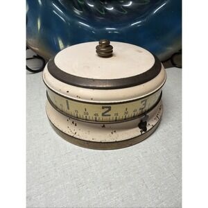 Unique Lux Rotary Mystery Tape Measure Novelty Annular Desk Clock Antique READ